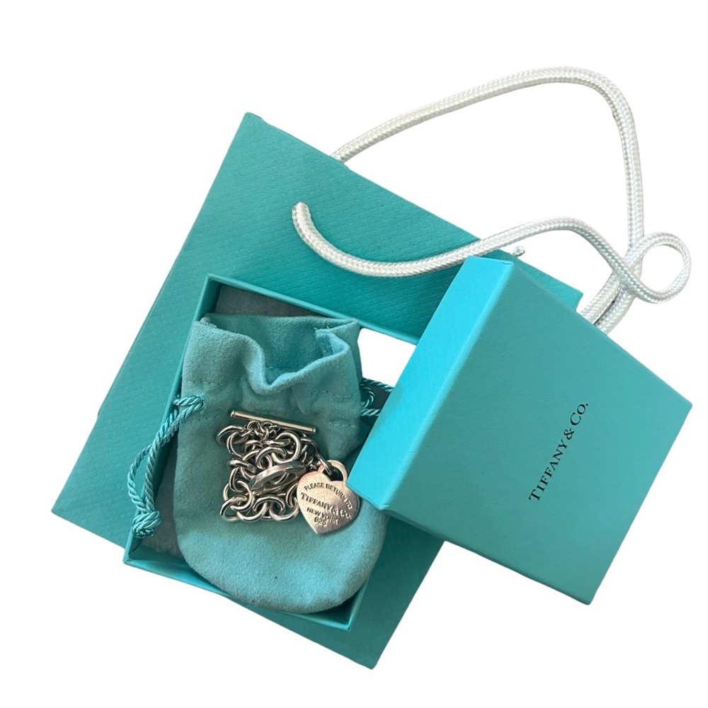 Tiffany toggle bracelet with gift bag, box and pouch